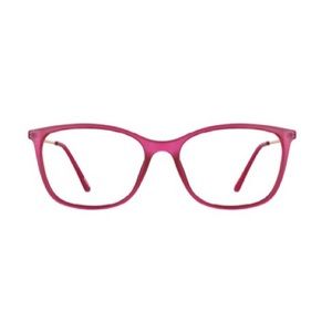Zenni Optical Rectangle Glasses Red Punch